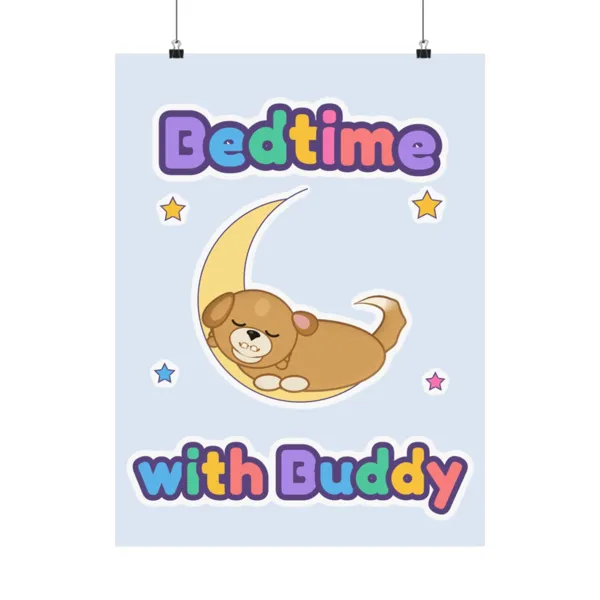 Sleepy Pup Club Nursery Poster